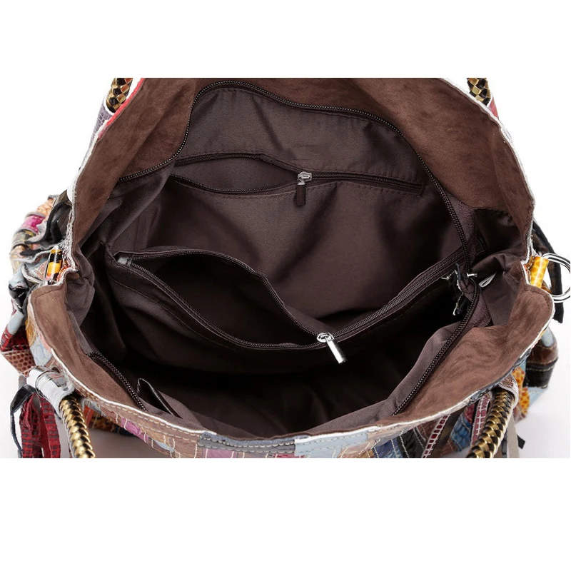 Top-handle bags women tassel Bag Genuine Leather Vintage Women handbags Shoulder Bags High Capacity fashion tote bag female | Багаж и