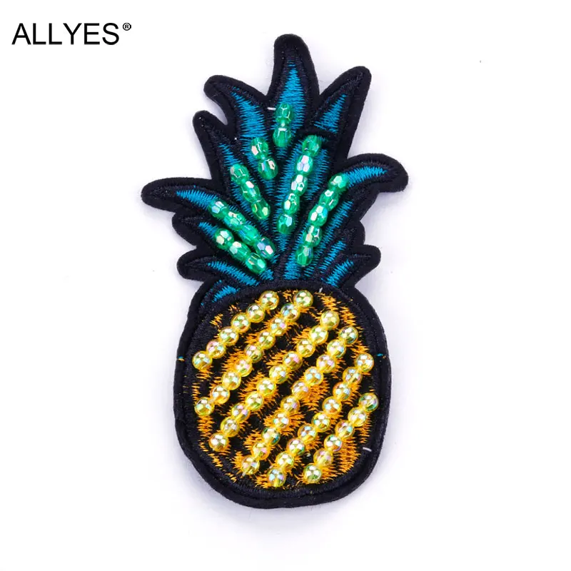 Женская брошь в форме ананаса ALLYES брошка с вышивкой из бисера и кристаллов