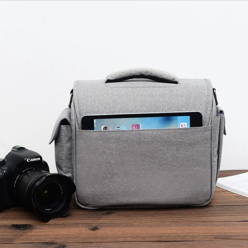 Сумка для DSLR камеры, модная сумка через плечо из полиэстера, чехол для камеры Canon Nikon, сумка для объектива, водонепроницаемая сумка для фотосъемки