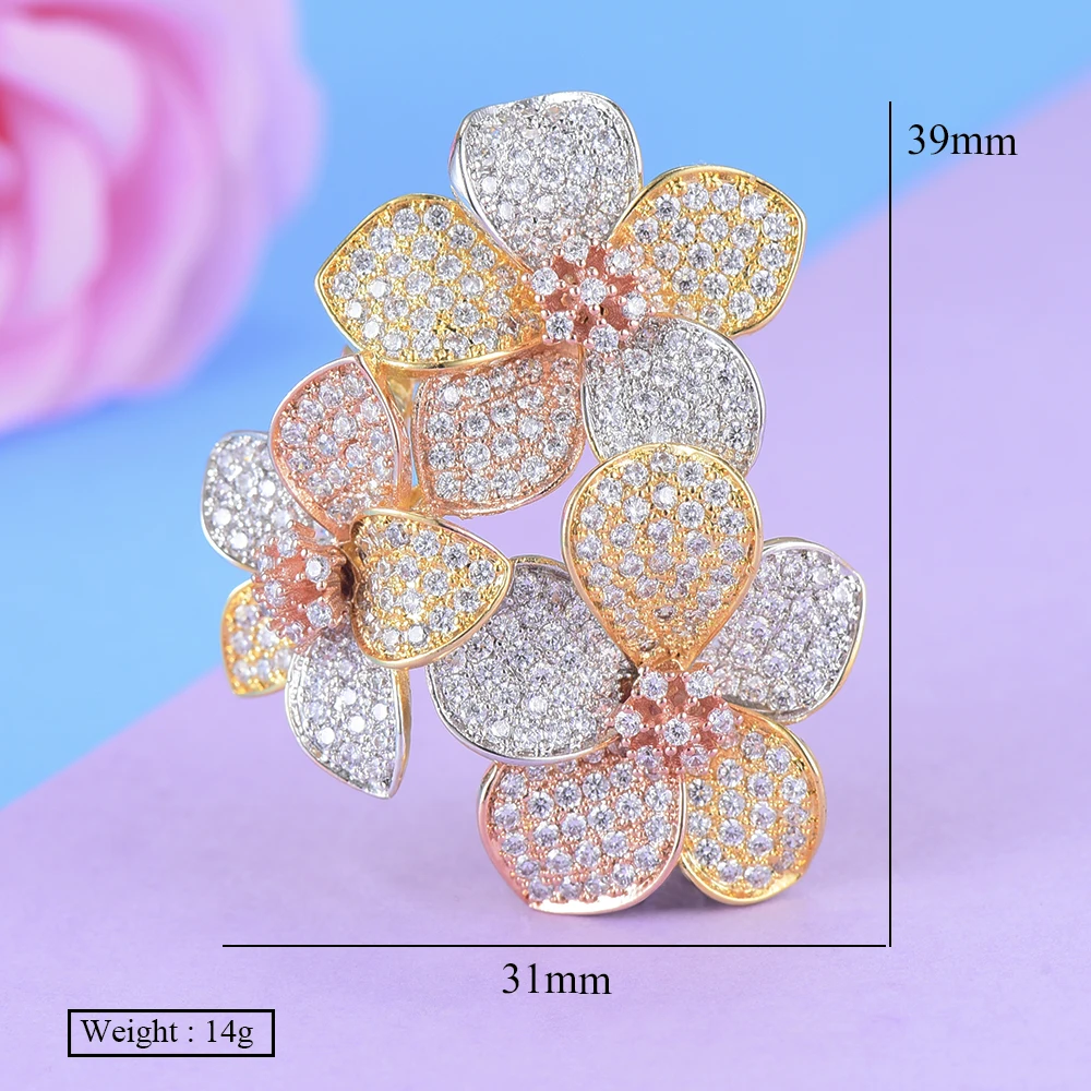 missvikki New Trendy Flowers Brooch Accessories for Ladies Winter Clothes Flower Fashionable Lover Mother Christmas Present | Украшения и