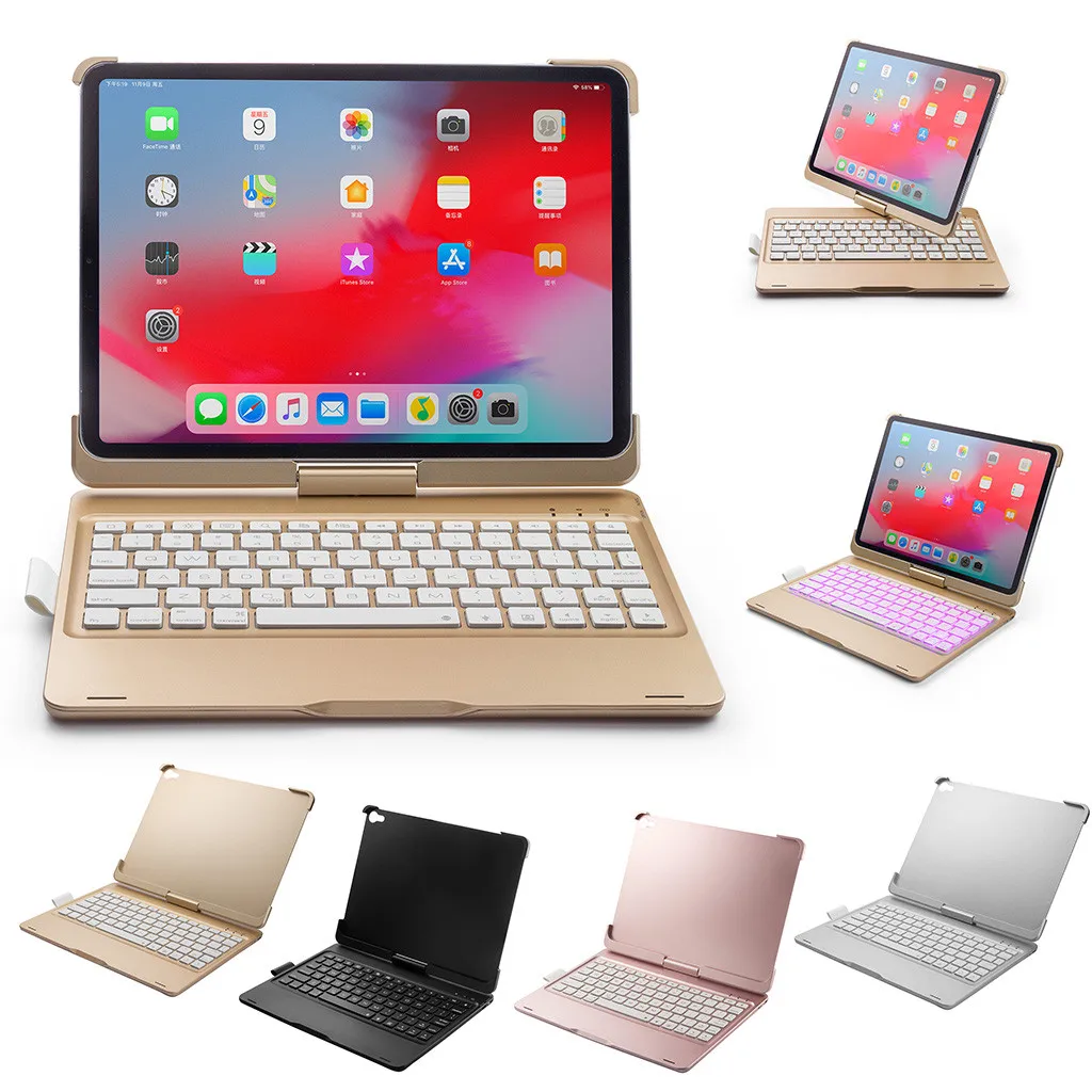 Чехол для iPad Pro 11 с откидной крышкой на 360 градусов беспроводная клавиатура Bluetooth