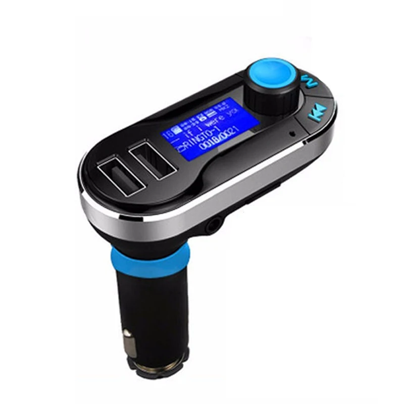 dual usb car charger adapter aux line in u disk mp3 music player phone charge realme poco redmi cubot doogee audio transmitter free global shipping