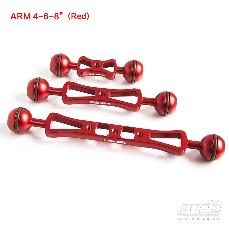 SUPE шаровая лампа Scubalamp ARM 4 дюйма/6 дюймов/8 дюймов Подводные аксессуары для подводного плавания оборудование для фотосъемки шаровая Головка лампа arm