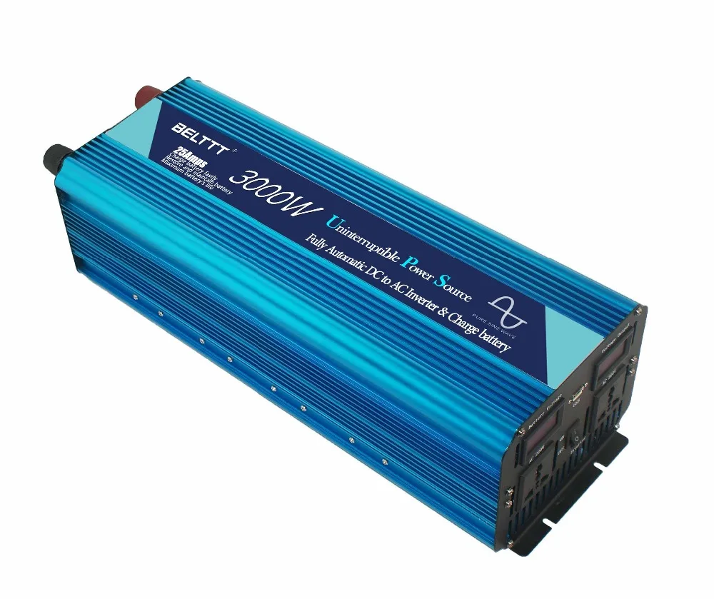 3000 Вт инвертирующий усилитель мощности 6000 пиковый DC 12V дo AC 220/230/240 Off Сетка Чистая