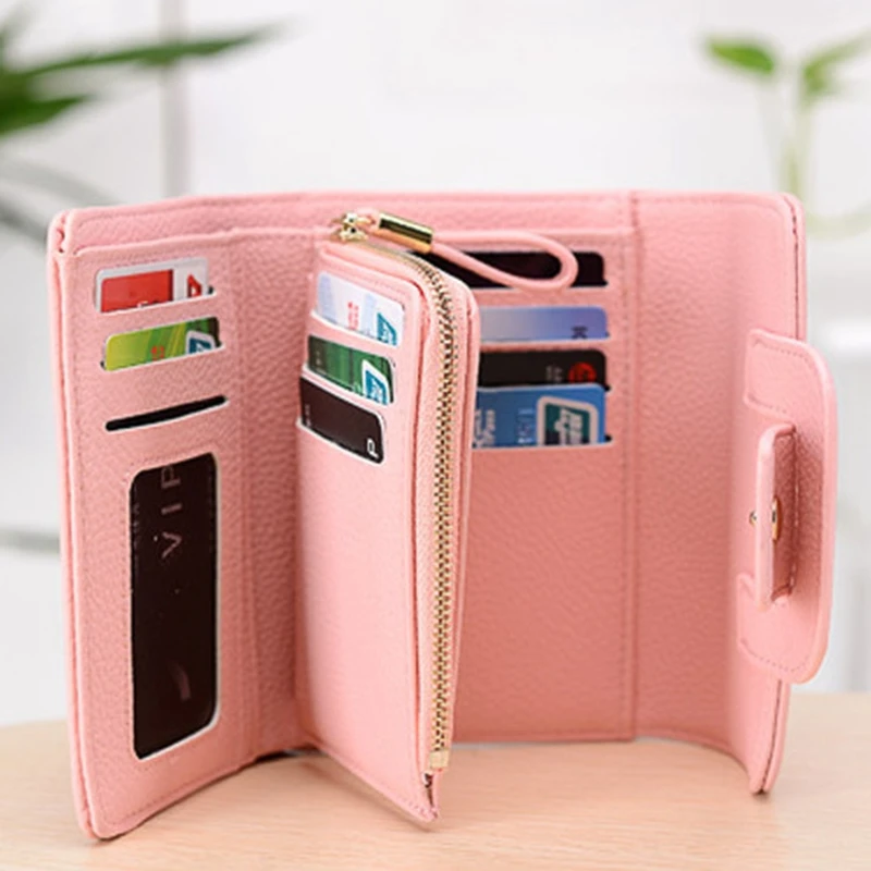 BERNO Fly/женский бумажник из мягкой кожи с застежкой модный клатч тремя складками