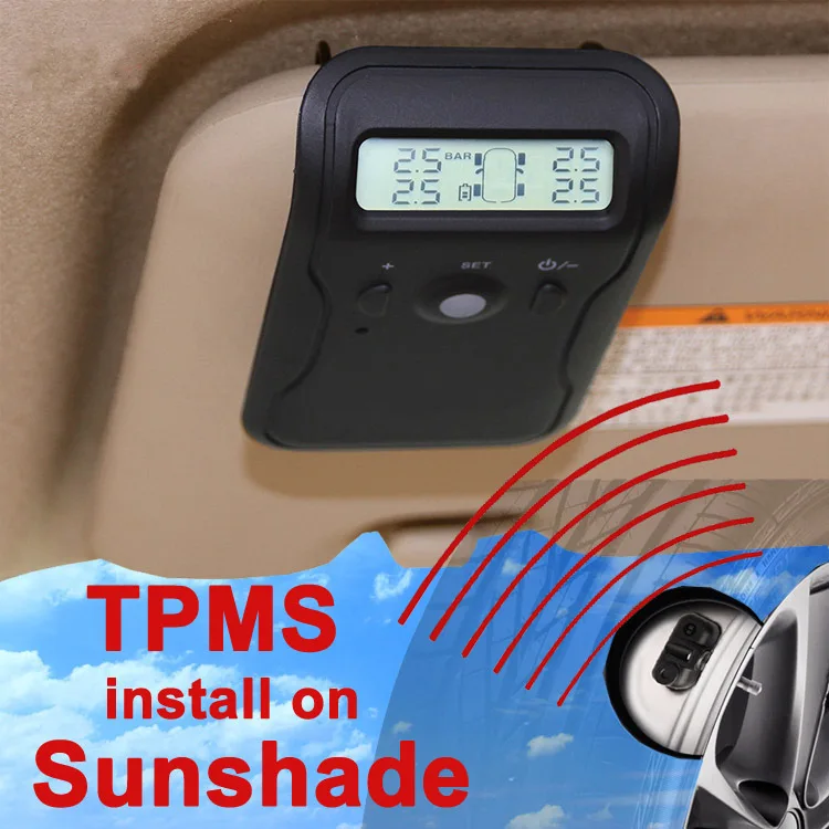 Солнцезащитный козырек беспроводной TPMS с внутренним датчиком Поддержка высокой