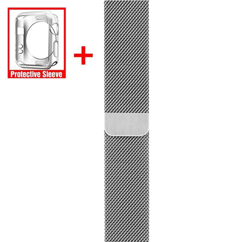 Ремешок для часов, Миланская петля, ремешок для Apple watchband 4 44/40 мм Нержавеющая сталь браслет аксессуары для наручных часов iwatch серии 3/2/1, 38, 42 мм, версия