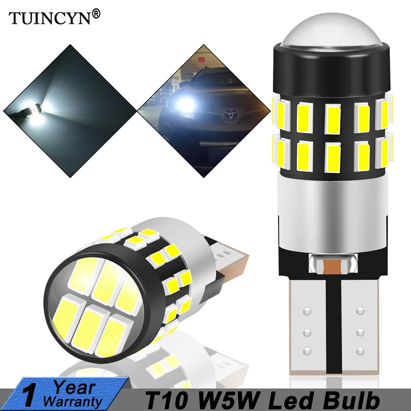 TUINCYN 2 шт. 12V 24V с can-bus W5W T10 светодиодный лампы 194 168 для очистки автомобиля парковка светильник авто Интерьер Чтение лампа багажника белыми светодиодыми с объективами