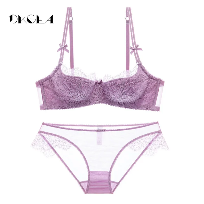 

Young Girl Green Sexy Bra Set Plus Size D Cup Thin Cotton Brassiere Lace Underwear Women Sets Black Embroidery Lingerie Luxury