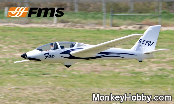 FMS 2300 мм FOX RC Glider V2 PNP желтая радиоуправляемая плоскость|Радиоуправляемые