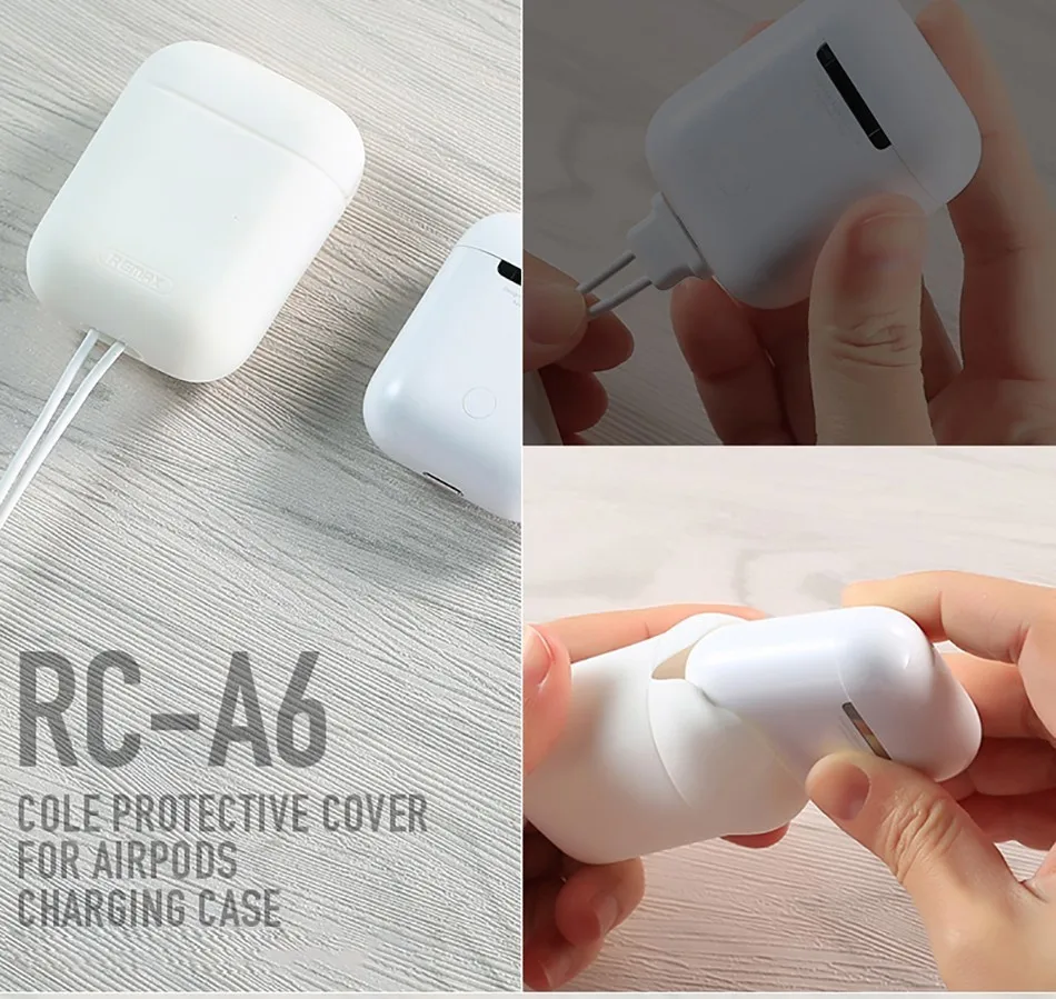 REMAX силиконовый защитный чехол для Airpod противоударный мягкий кожаный чехол для Airpods funda protectora наушники 2.1A зарядный чехол