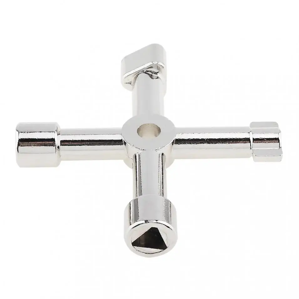 Multifunction 45 # Steel Key Wrench Cross Triangle Plumber Mini Hand Tool for Electric Control Cabinet Train Elevator | Инструменты