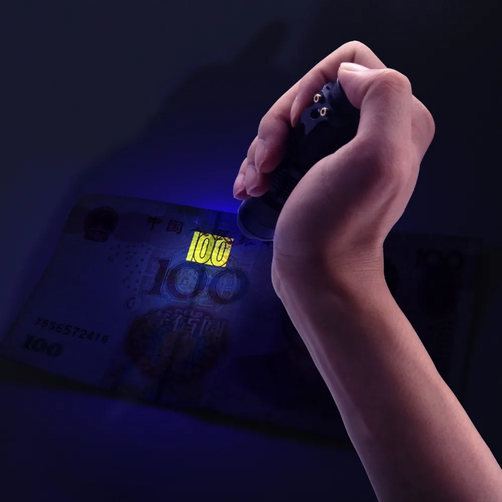 2 в 1 белый свет + УФ фонарик ультрафиолетовый Blacklight лампа AA батарея для проверки