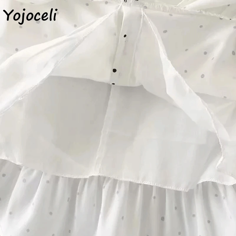 Yojoceli 2019 летнее платье с принтом в горошек для женщин повседневное пляжное мини