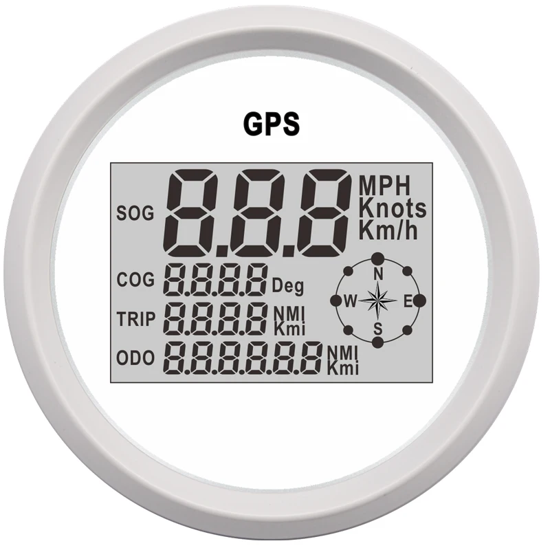 Автомобильный лодочный цифровой GPS Спидометр 85 мм одометр 0 999 узлов км/ч миль/ч 12
