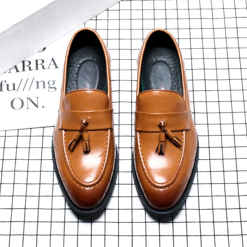 Итальянские классические мужские туфли кожаная официальная Роскошная брендовая