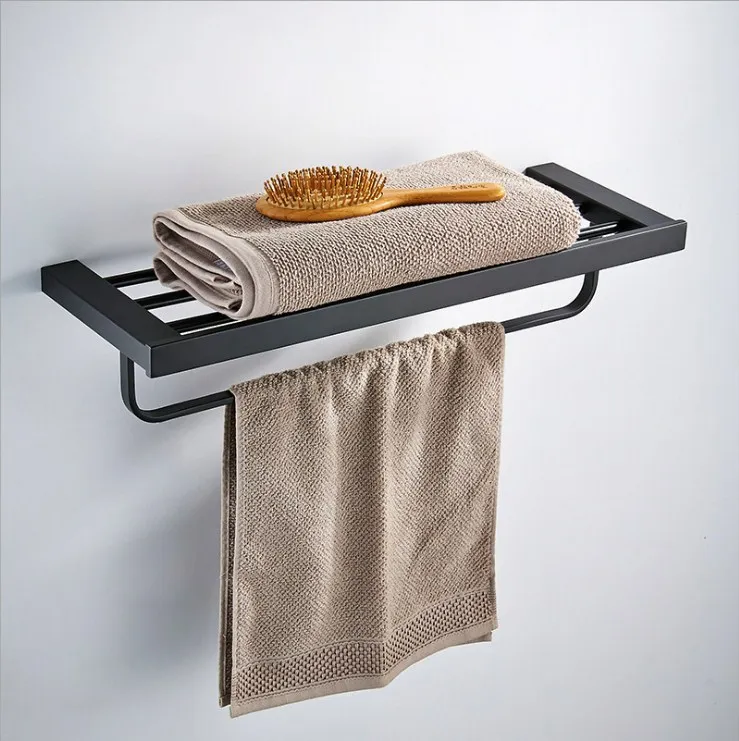 MTTUZK 304 Нержавеющая сталь матовая Золотая вешалка для полотенец Держатель Полка