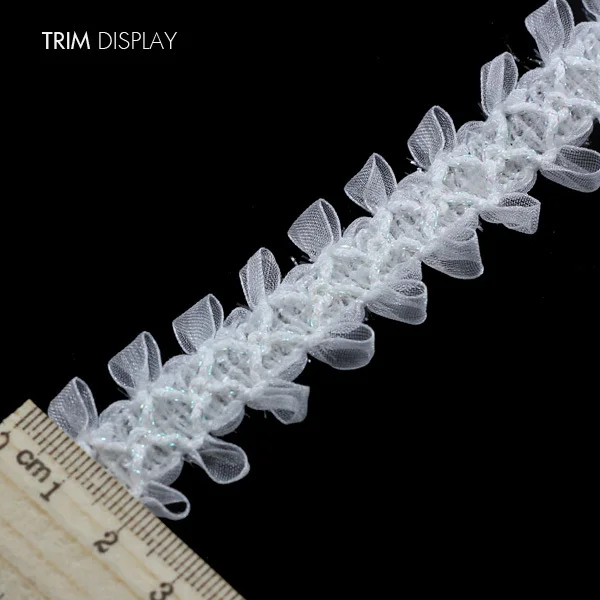 Плетеная блестящая органза кружевная лента украшение венецианская пришивная