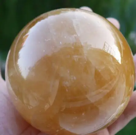 Цитрин Кальцит Кварцевый Кристалл шаровой шар Исцеление 100 мм + подставка|Статуи