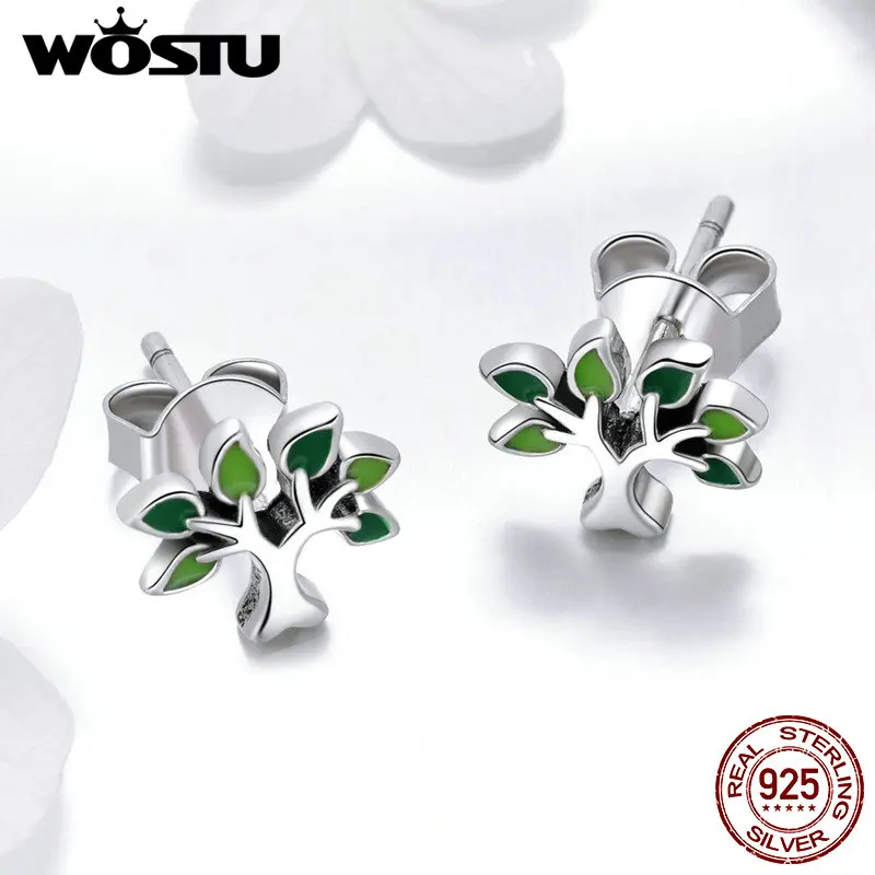 Женские серьги пусеты WOSTU модные из серебра 925 пробы на вечеринку