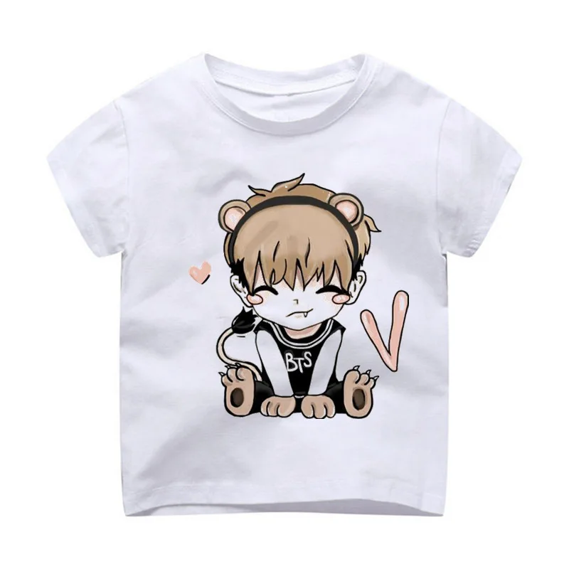 Футболка Дети Модальные детская одежда с принтом Рубашка короткими рукавами