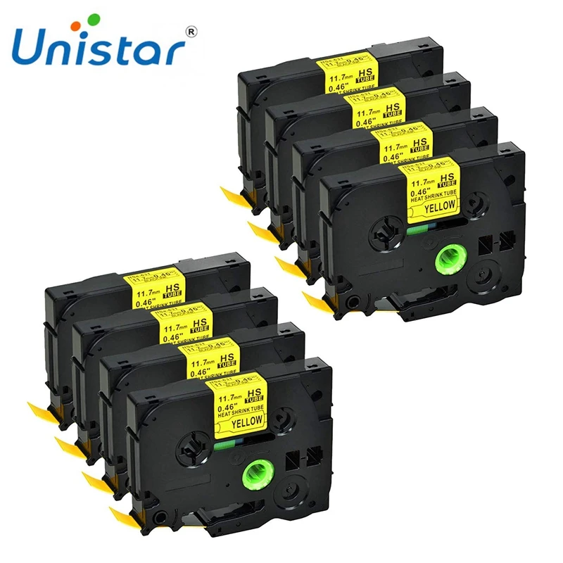 Unistar 10 упаковок HSe-631 совместимы с термоусадочной трубкой Brother 17 7 мм х 1 5 м (0 23 дюйма
