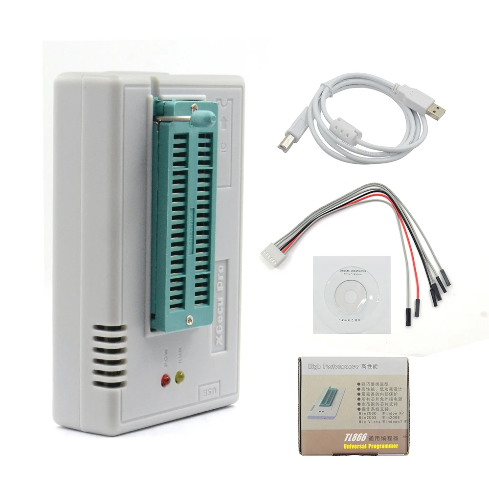 TL866II Plus EEPROM PIC AVR TL866 USB Universal BIOS Programmer 24 93 25 mcu Bios EPROM |