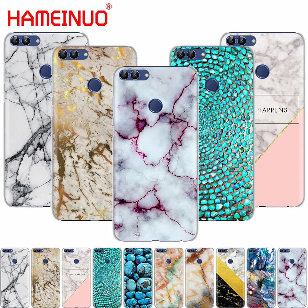 HAMEINUO мраморный зеленый камень чехол для сотового телефона huawei Honor 7C Y5 Y625 Y635 Y6 Y7 Y9
