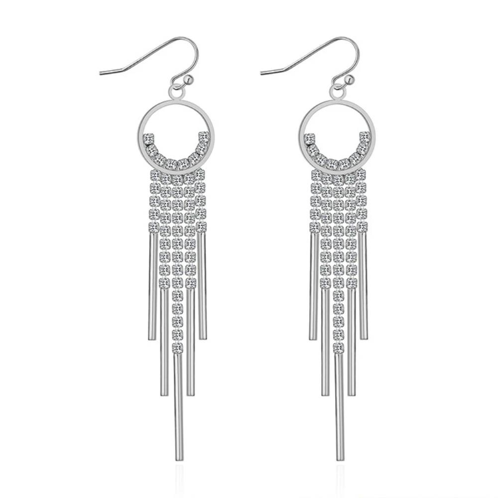 Элегантные шелковые кисточки для серег украшенные кристаллами рождественские и