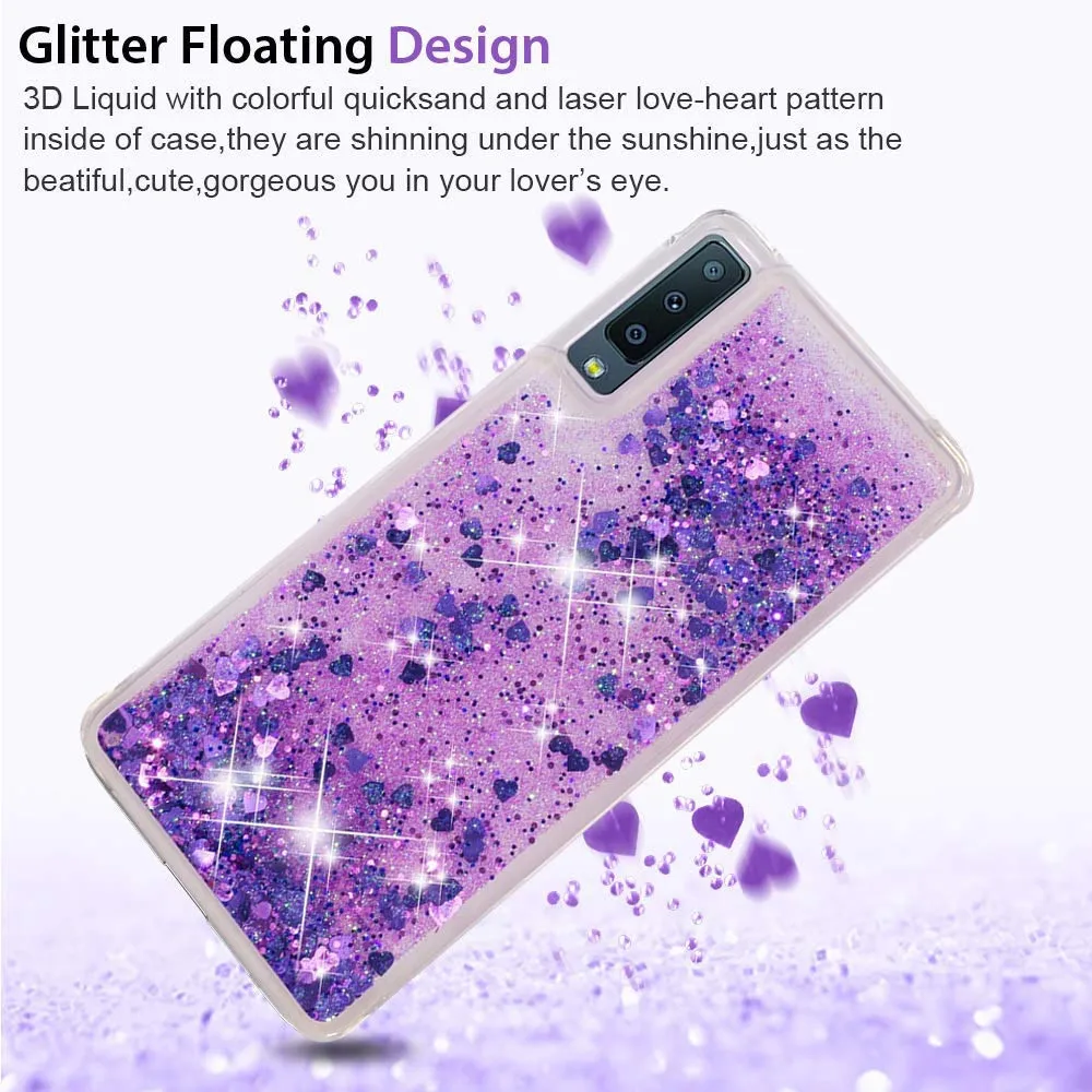 Жидкий блестящий чехол для Samsung A7 2018 SM A750 A50 A30 A20 M30 M20 M10 Мягкие силиконовые ТПУ
