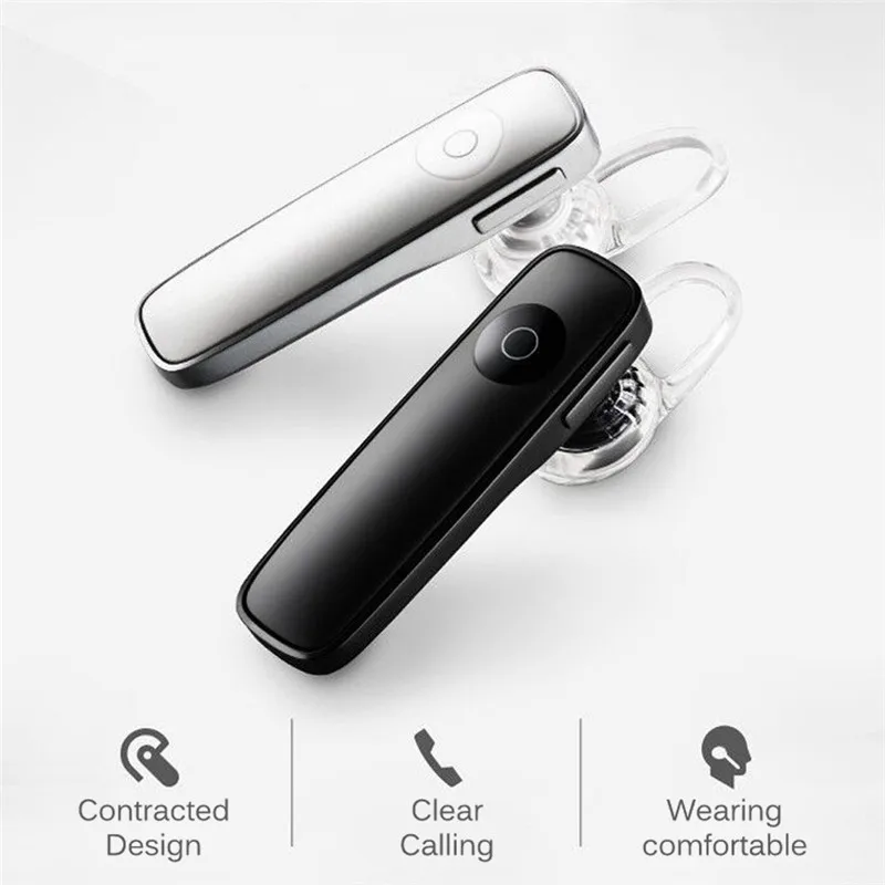 M165 Bluetooth гарнитура Сверхлегкий Беспроводной наушники Hands free ушной спортивные для