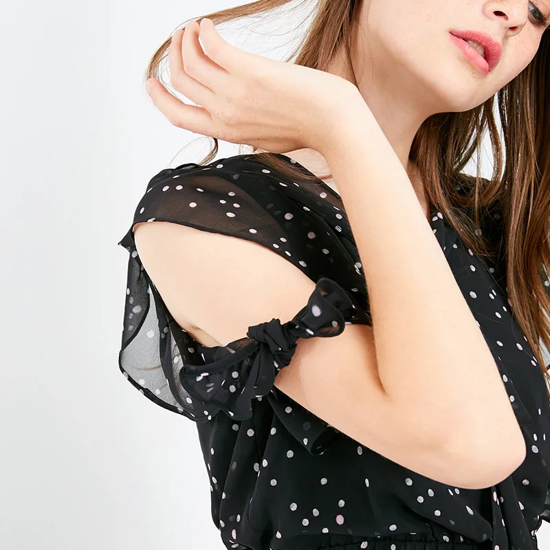 Vero Moda Новое Женское Плиссированное пляжное платье на шнуровке с принтом | 31837B513