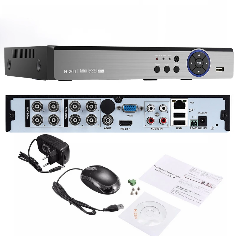 H.264 + 8CH AHD Системы CVI TVI аналоговый IP Камера 4.0MP 3.0MP Разрешение Гибридный видео