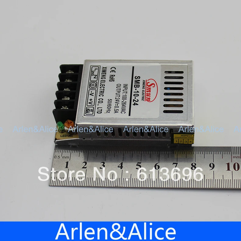 10W 24V 0.5A ультра тонкий одиночный выход импульсный источник питания для