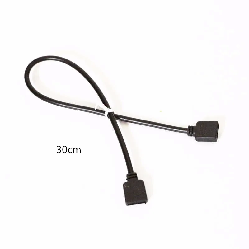 30 см/100 см черный Цвет 4pin кабель-удлинитель 4 Pin 0,3 м/1 м женский светодиодный шнур с штекером для продлить провода для 2835 3528 5050 RGB Светодиодные ленты