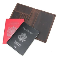 top quality men credit card holder genuine leather passport cover travel passport holder bag passport case wallet driver license