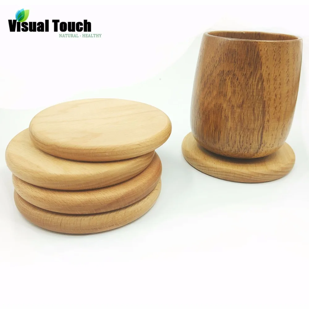 Визуальный Сенсорный деревянный теплоизолированный коврик подставки для чашек