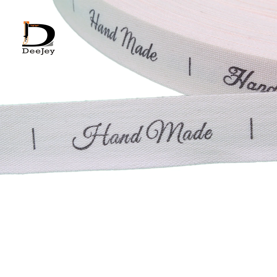 Оптом в наличии 100% хлопчатобумажная ткань этикетки лента новый дизайн Ширина 1 5