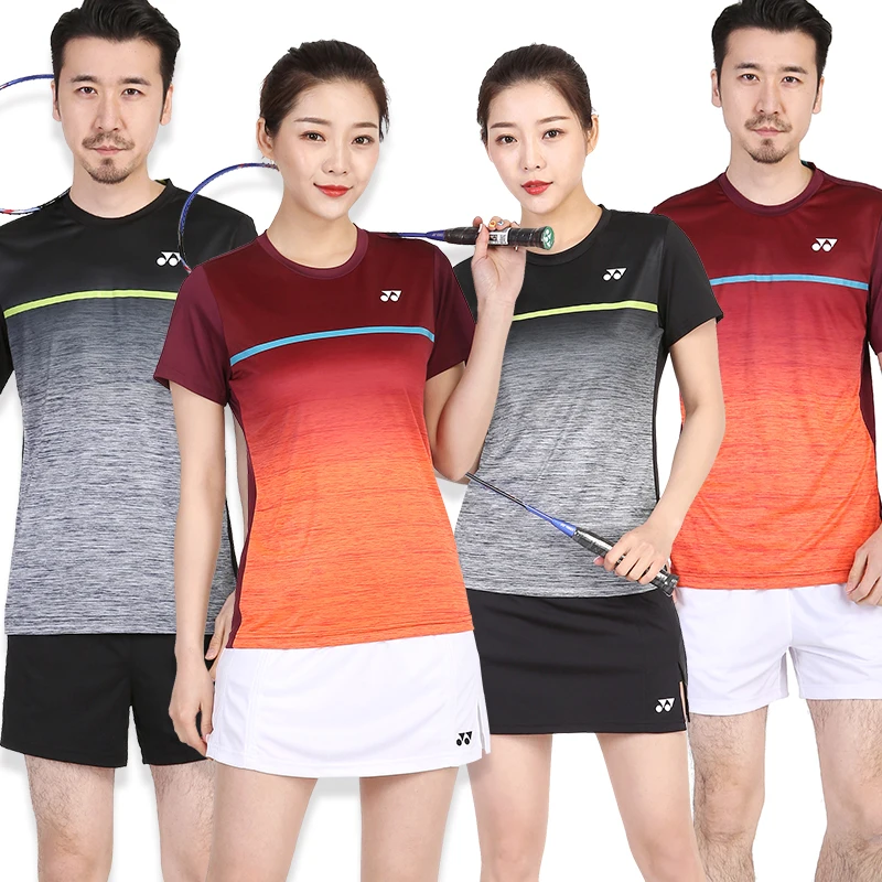 Yonex мужские футболки для бадминтона дышащие удобные быстросохнущие фитнес соревнования с коротким рукавом спортивные футболки