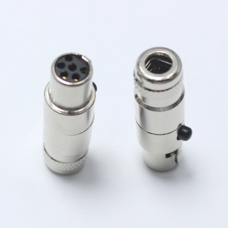 1 шт. Mini XLR 6 контактный гнездовой разъем маленький P аудиоразъем металлический