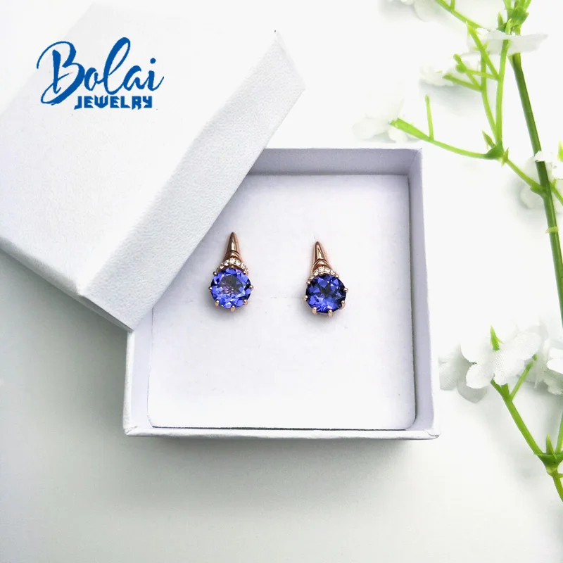 Женская серебряная серьга bolaiювелирное изделие 925 пробы круглой формы 8 0