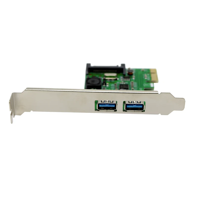 Суперскоростная Плата расширения USB 3.0 PCI E 2 порта Express адаптер SATA разъем питания