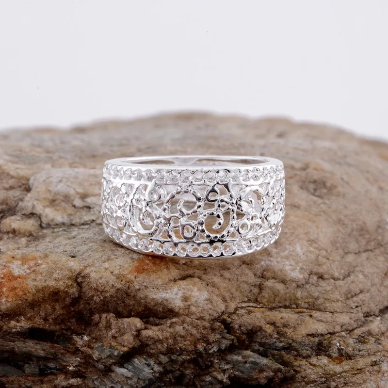 Кольцо с посеребренным покрытием 925sterling silver WGYUTEBV ювелирное изделие из