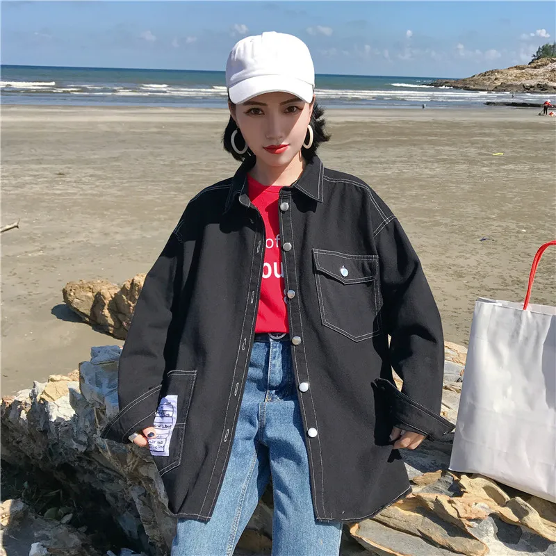 Демисезонный Для женщин куртка 2019 Новая мода Большой Размеры ленивый Стиль