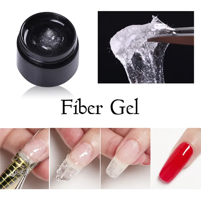 7ml Fiber Gel UR SUGAR Nail Art Poly Nail Gel Manicure Clear Pink Natural Hard Jelly Builder French Nail Extend Gel Acrylic Building Varnish - Цвет: 7ml Fiber Gel