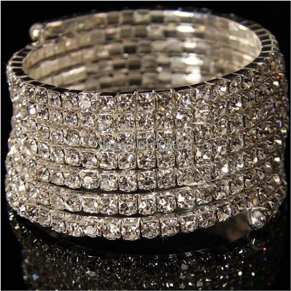 Женский эластичный браслет со стразами 1 10 рядов|bracelet crown|bracelet owlbracelet boutique |