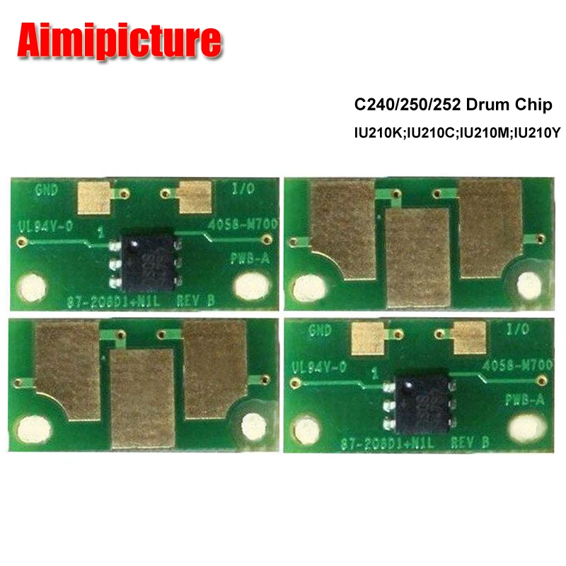 C250 C252 C240 IU210 чип барабана BK C M Y для Konica Minolta Bizhub фотокопировальный аппарат