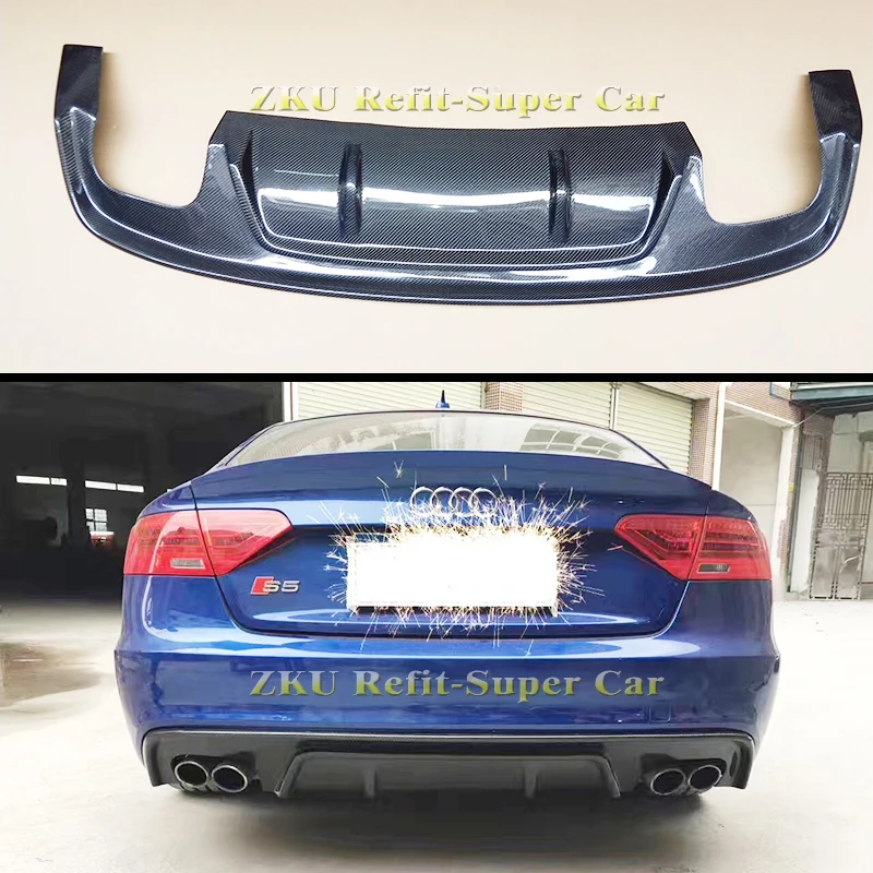Углеродное волокно задний багажник крыша губа спойлер окно крыло для Audi A5