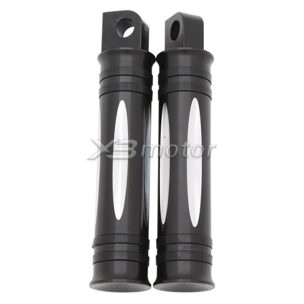 C Black 1 пара мотоциклетных ЧПУ алюминиевых подножек для ног подходит для Harley Sportster Iron Touring Custom Dyna Fat Bob Softail Fat Boy - Цвет: C Black