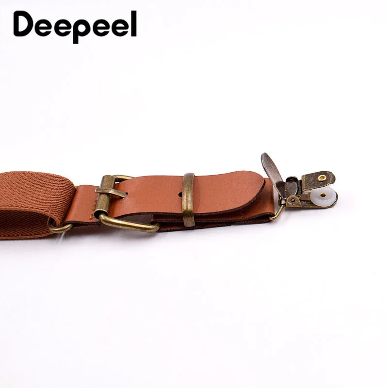 Deepeel 1 шт. 2 5x75 см Ретро стиль Детские подтяжки 3 зажима для брюк искусственная кожа
